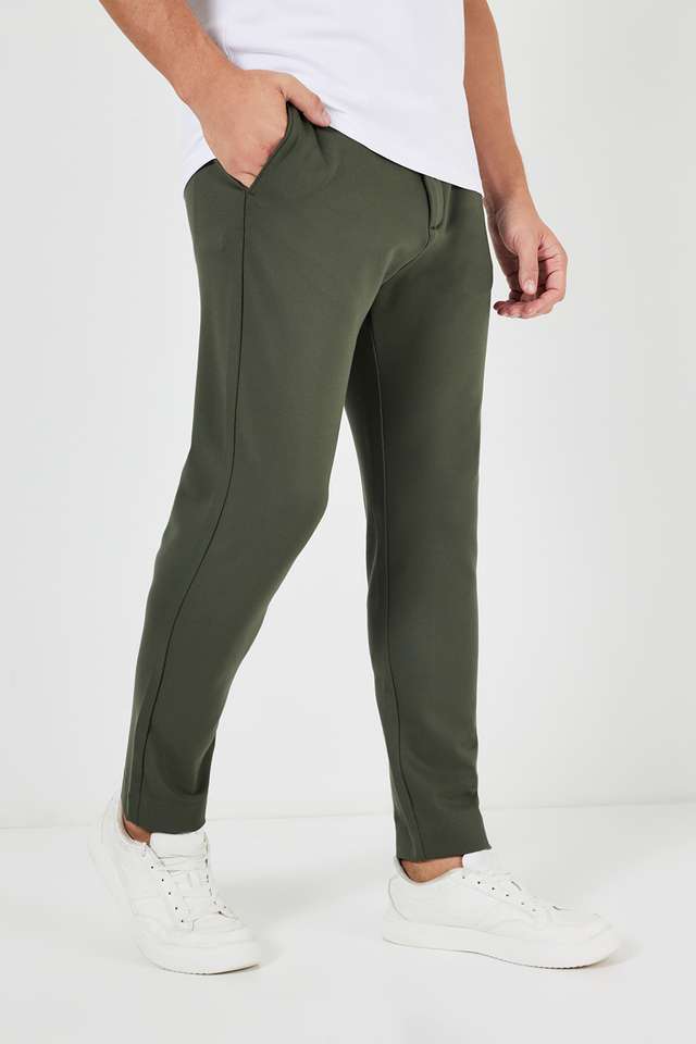 Solid-Rayon-Slim-Fit-Men-s-Casual-Trousers