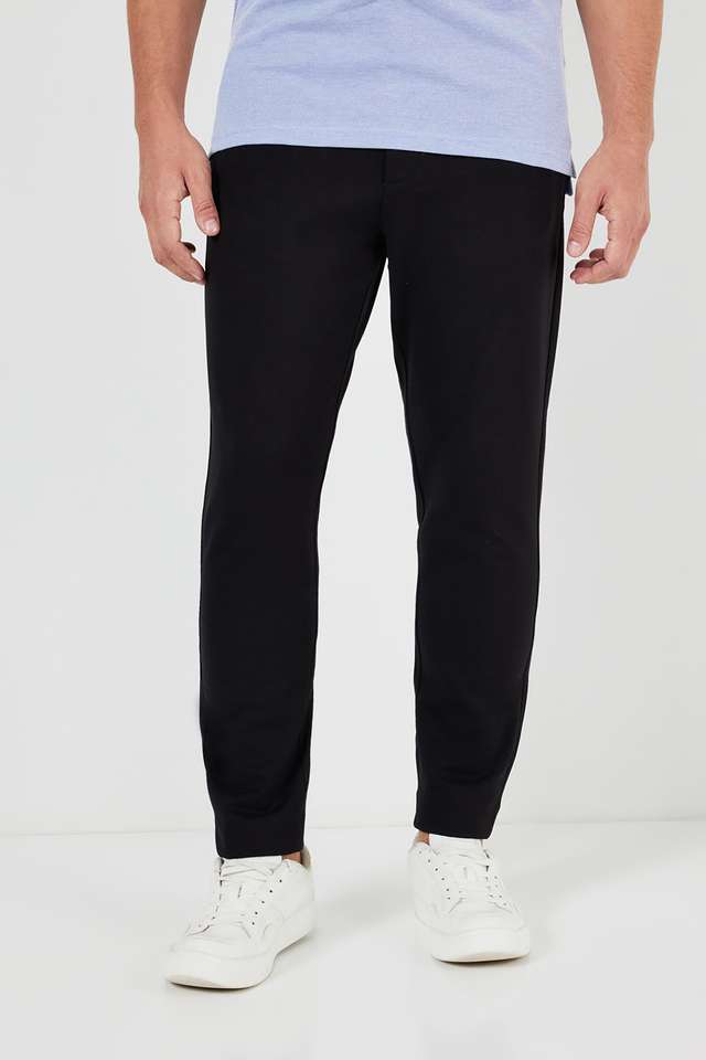 Solid-Rayon-Slim-Fit-Men-s-Casual-Trousers