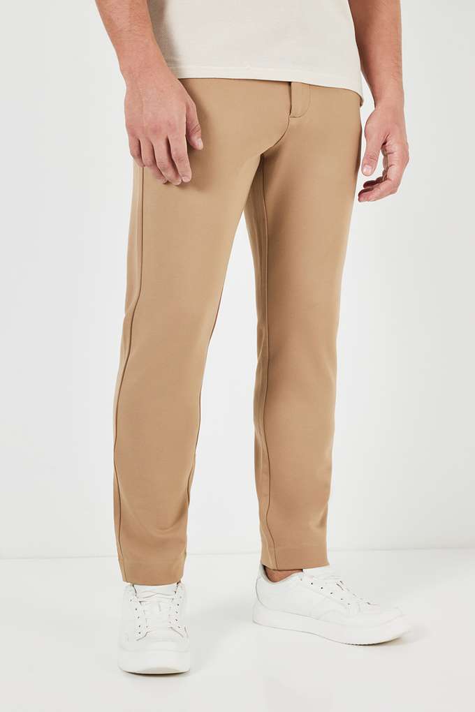Solid-Rayon-Slim-Fit-Men-s-Casual-Trousers
