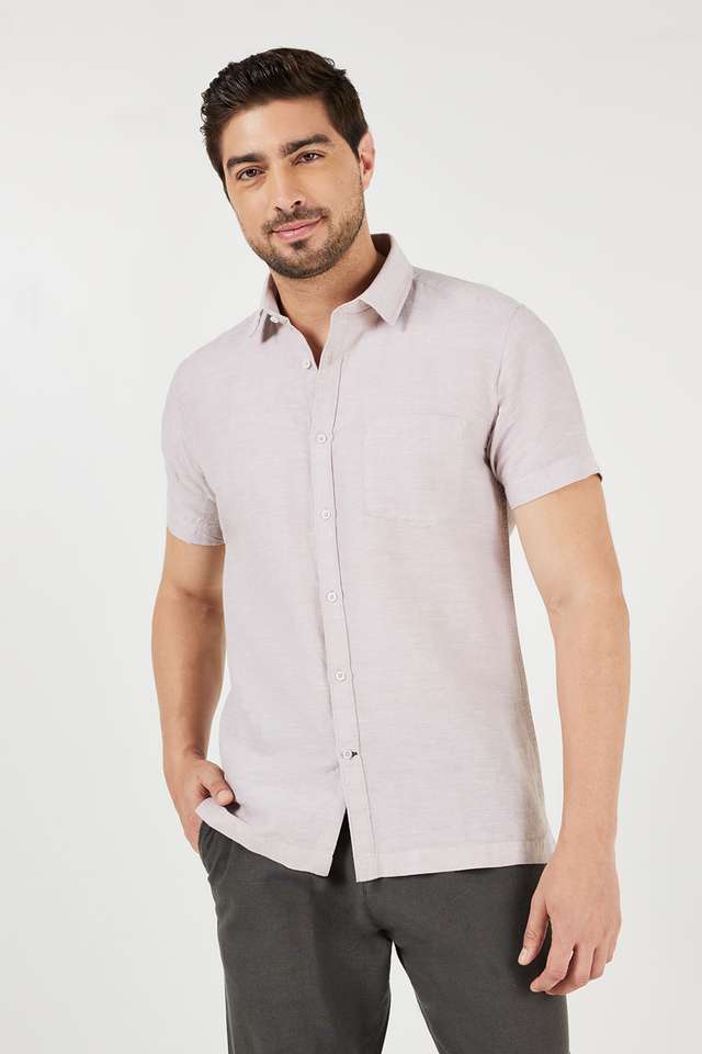 Solid-Cotton-Slim-Fit-Men-s-Casual-Shirt