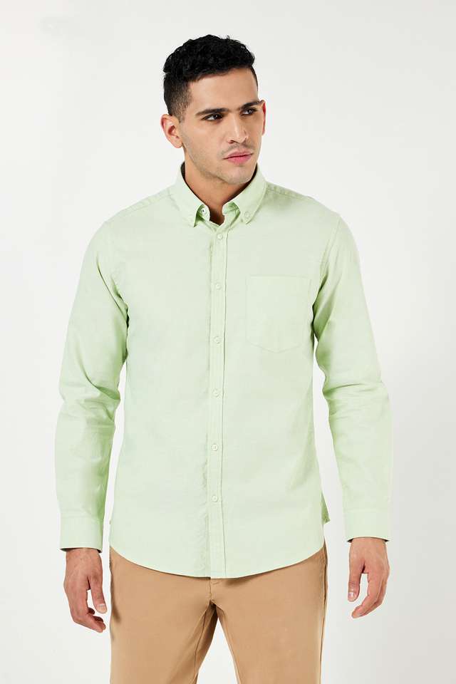 Solid-Cotton-Slim-Fit-Men-s-Casual-Shirt