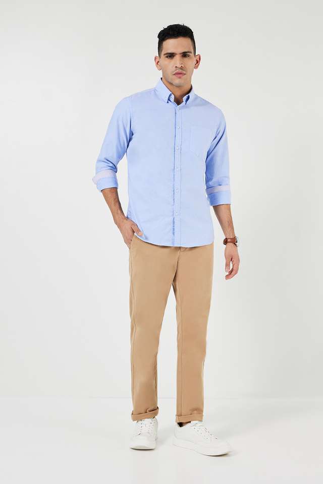 Solid-Cotton-Slim-Fit-Men-s-Casual-Shirt