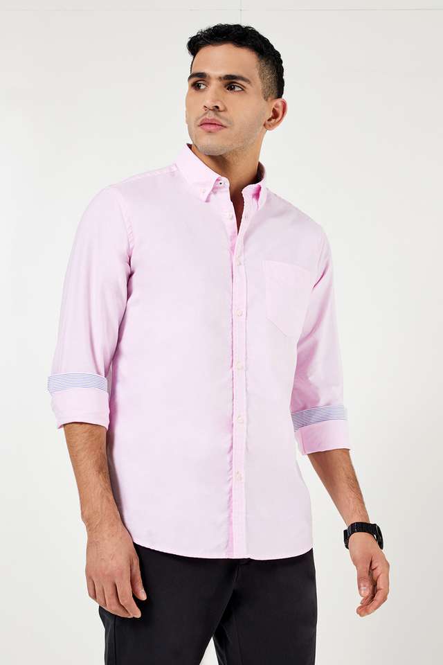 Solid-Cotton-Slim-Fit-Men-s-Casual-Shirt