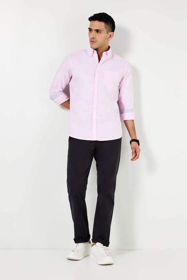 Solid-Cotton-Slim-Fit-Men-s-Casual-Shirt