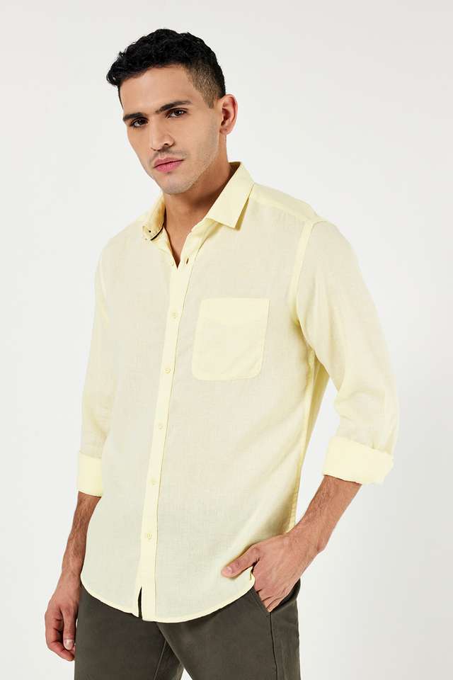 Solid-Linen-Slim-Fit-Men-s-Casual-Shirt