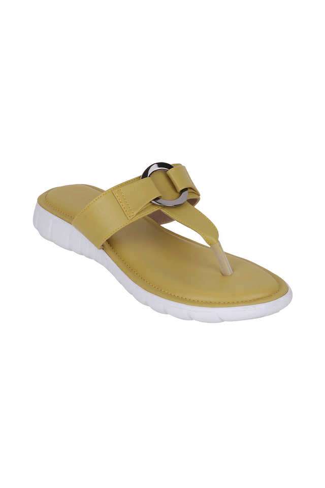 V-Strap-Synthetic-Buckle-Women-s-Casual-Wear-Flats