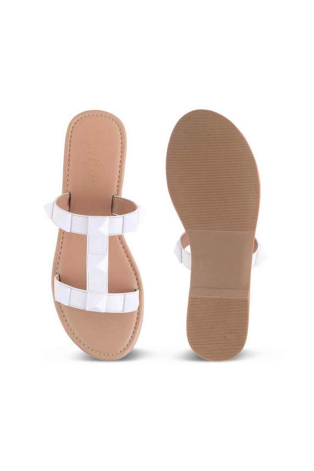 Buy Tresmode White Synthetic Slip-on Women Flats Shoppers Stop