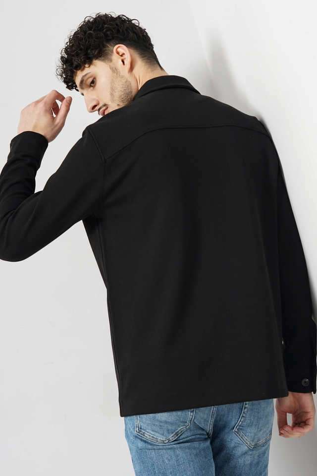 Solid-Cotton-Blend-Regular-Fit-Men-s-Casual-Wear-Shirt