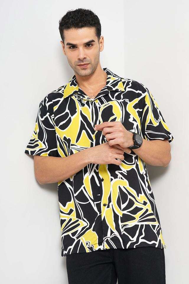 Abstract-Viscose-Regular-Fit-Men-s-Casual-Wear-Shirt