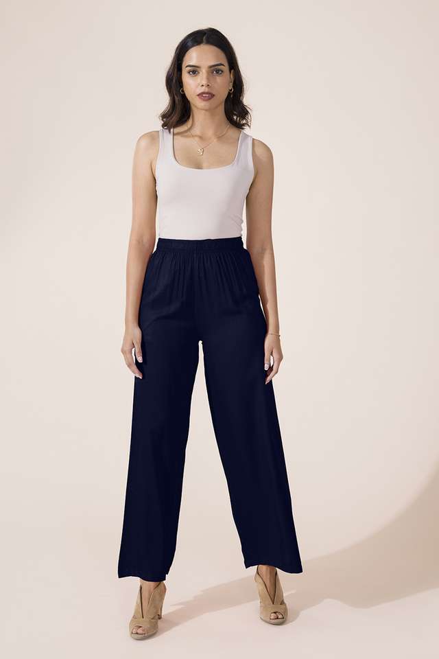 Solid-Viscose-Relaxed-Fit-Women-s-Palazzos