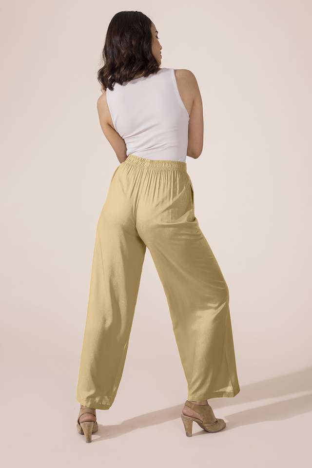 Solid-Viscose-Relaxed-Fit-Women-s-Palazzos