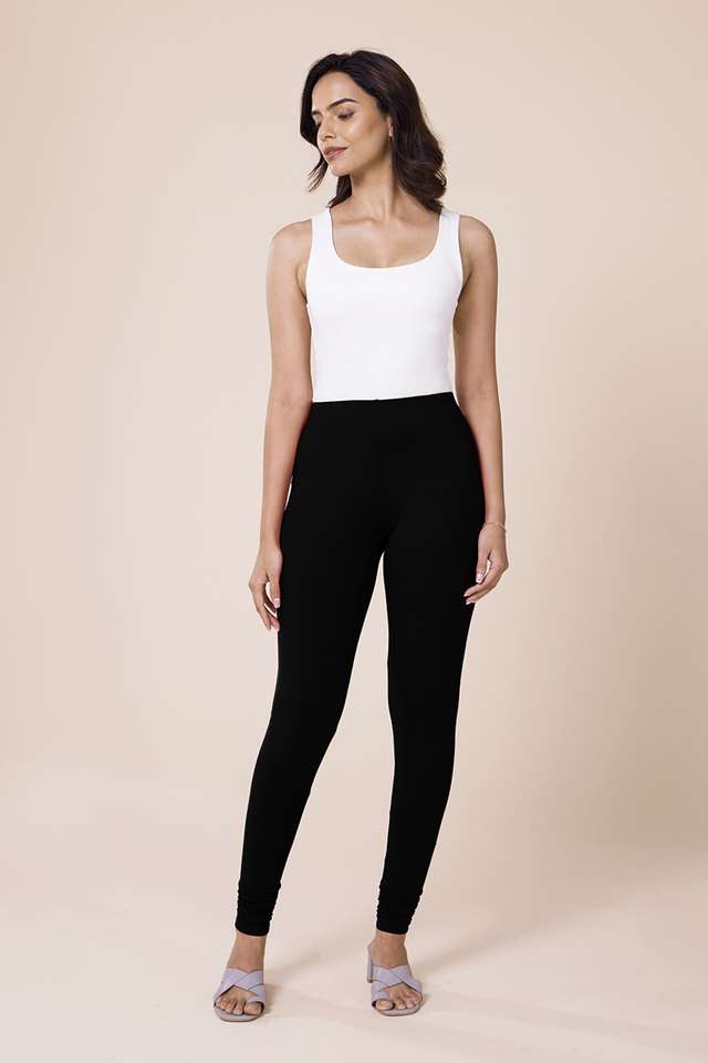 Solid-Cotton-Slim-Fit-Women-s-Churidar-Leggings