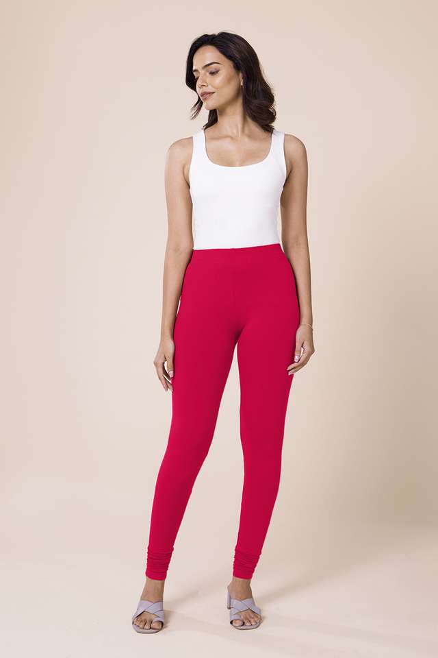 Solid-Cotton-Slim-Fit-Women-s-Churidar-Leggings