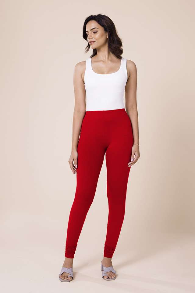Solid-Cotton-Slim-Fit-Women-s-Churidar-Leggings