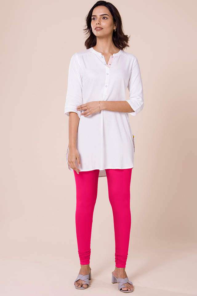 Solid-Cotton-Slim-Fit-Women-s-Churidar-Leggings