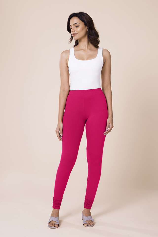 Solid-Cotton-Slim-Fit-Women-s-Churidar-Leggings