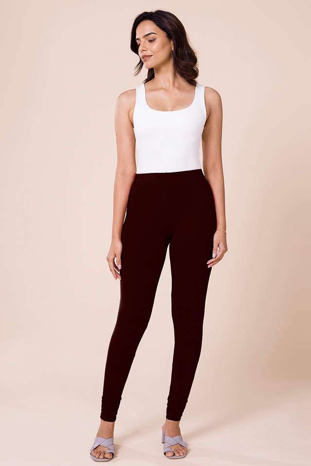 Solid-Cotton-Slim-Fit-Women-s-Churidar-Leggings