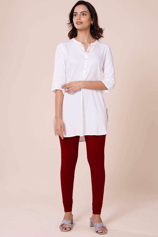 Solid-Cotton-Slim-Fit-Women-s-Churidar-Leggings