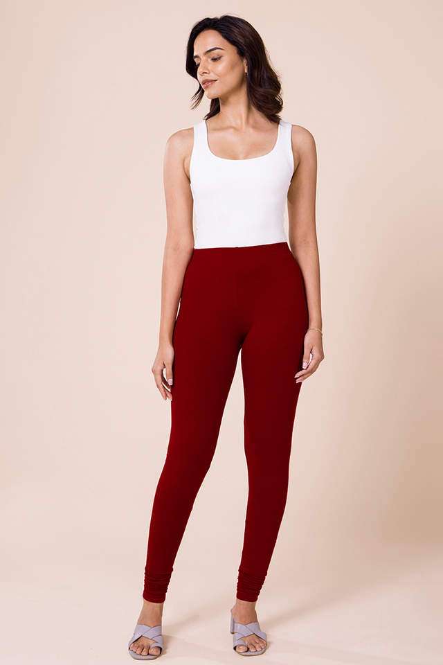 Solid-Cotton-Slim-Fit-Women-s-Churidar-Leggings