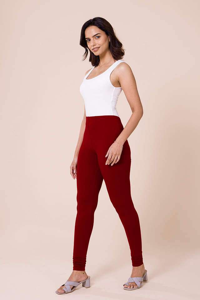 Solid-Cotton-Slim-Fit-Women-s-Churidar-Leggings