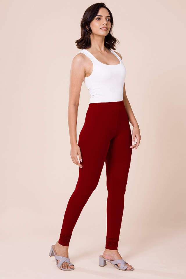 Solid-Cotton-Slim-Fit-Women-s-Churidar-Leggings