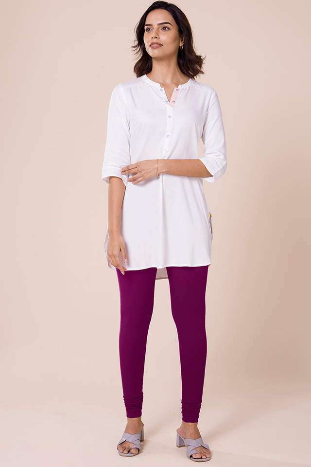Solid-Cotton-Slim-Fit-Women-s-Churidar-Leggings