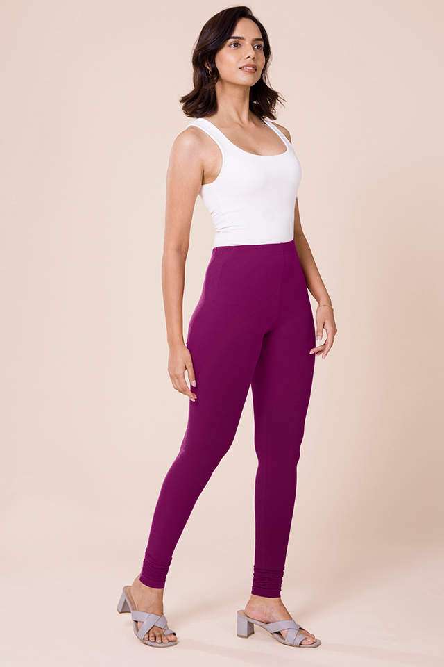 Solid-Cotton-Slim-Fit-Women-s-Churidar-Leggings