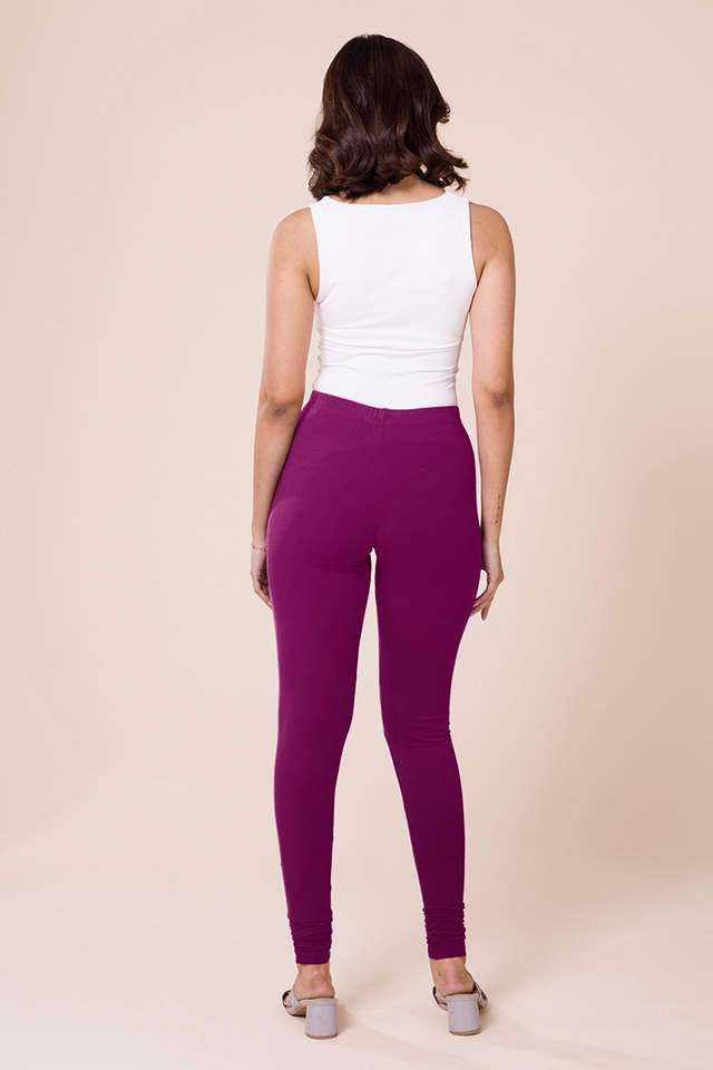Solid-Cotton-Slim-Fit-Women-s-Churidar-Leggings
