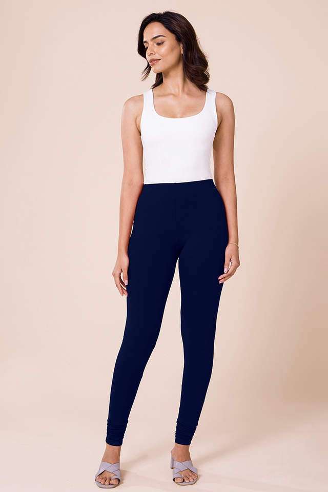 Solid-Cotton-Slim-Fit-Women-s-Churidar-Leggings
