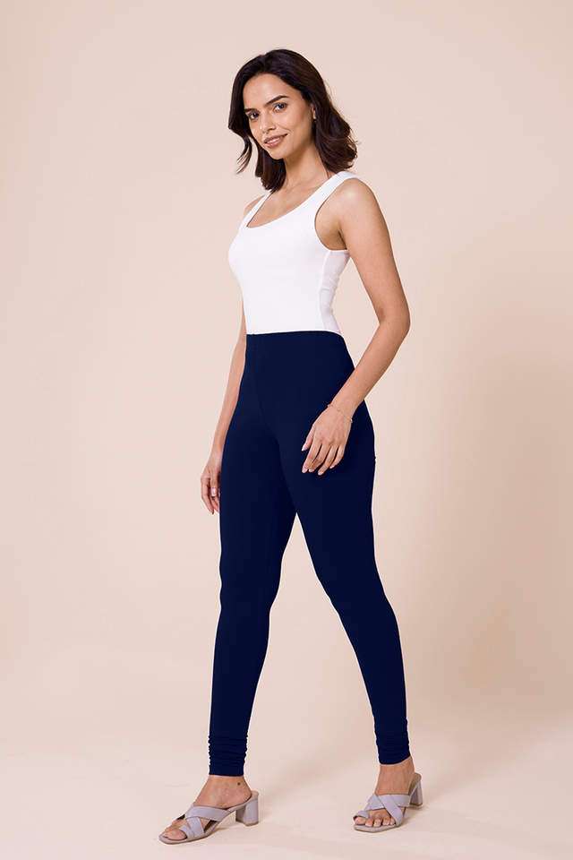 Solid-Cotton-Slim-Fit-Women-s-Churidar-Leggings