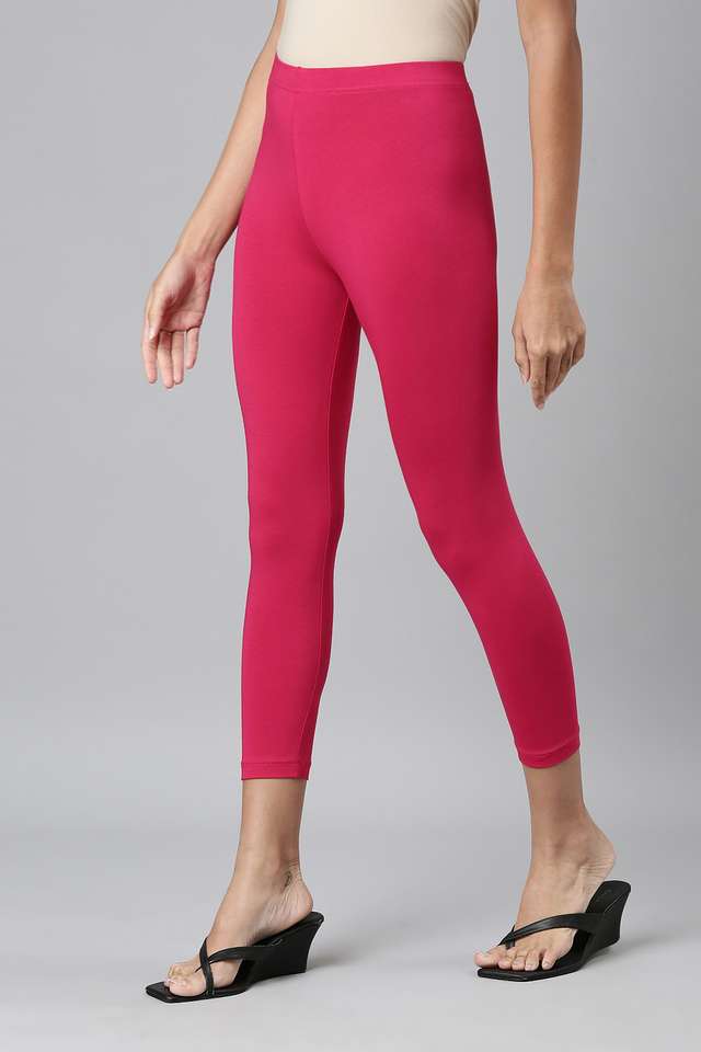 Solid-Crop-Cotton-Women-s-Leggings