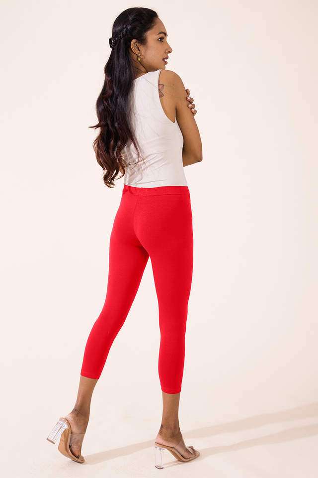 Solid-Cotton-Slim-Fit-Women-s-Leggings