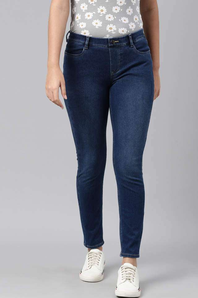Solid-Cotton-Slim-Fit-Women-s-Jeggings