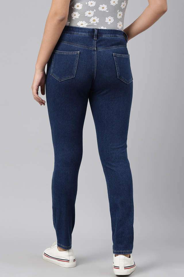 Solid-Cotton-Slim-Fit-Women-s-Jeggings