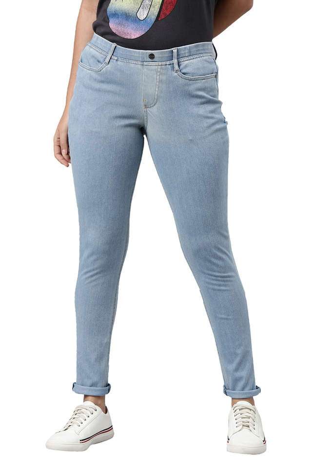 Solid-Cotton-Slim-Fit-Women-s-Jeggings