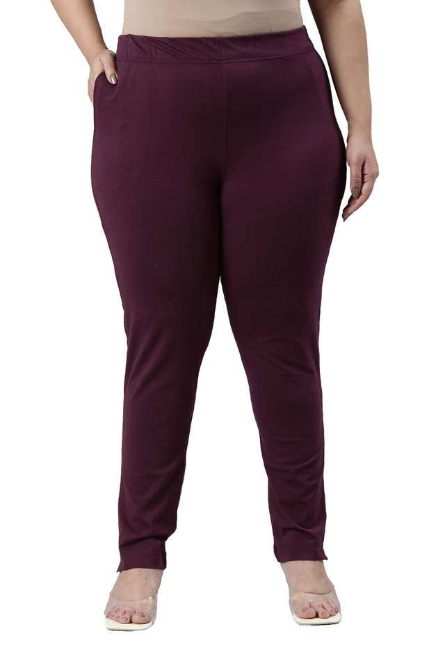 Solid-Cotton-Regular-Fit-Women-s-Pants