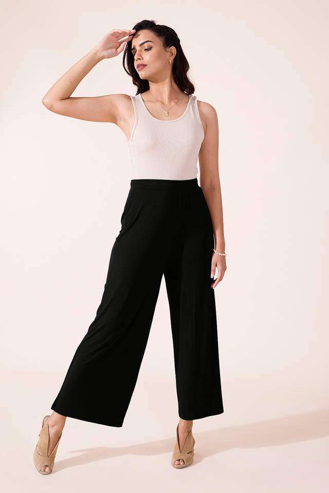 Solid-Viscose-Relaxed-Fit-Women-s-Palazzos