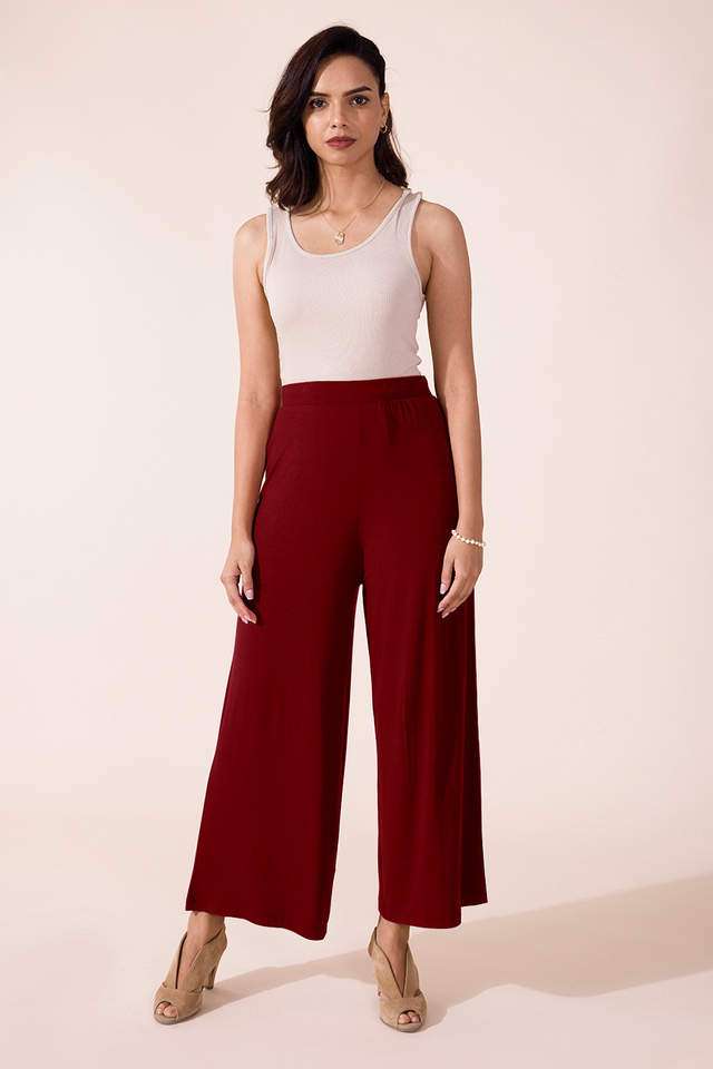 Solid-Viscose-Relaxed-Fit-Women-s-Palazzos