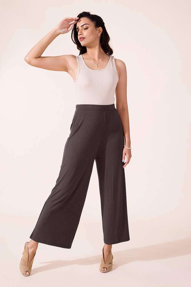 Solid-Viscose-Relaxed-Fit-Women-s-Palazzos
