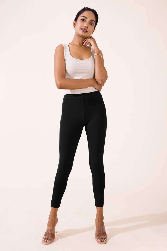 Solid-Cotton-Slim-Fit-Women-s-Leggings
