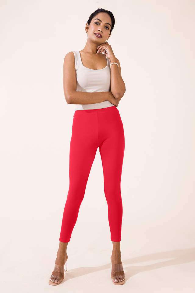 Solid-Cotton-Slim-Fit-Women-s-Leggings