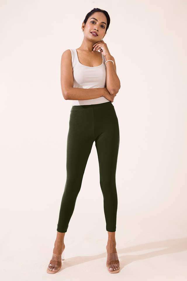 Solid-Cotton-Slim-Fit-Women-s-Leggings