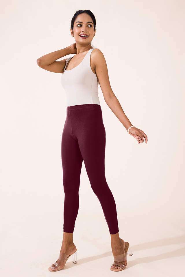 Solid-Cotton-Slim-Fit-Women-s-Leggings