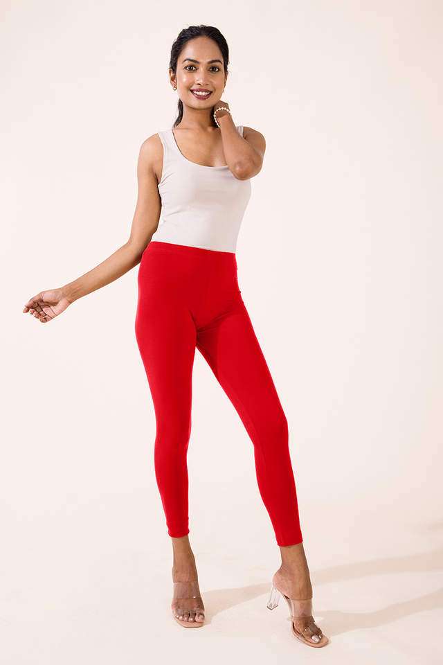 Solid-Cotton-Slim-Fit-Women-s-Leggings