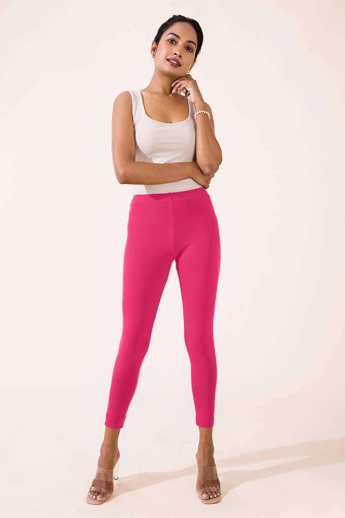 Solid-Cotton-Slim-Fit-Women-s-Leggings