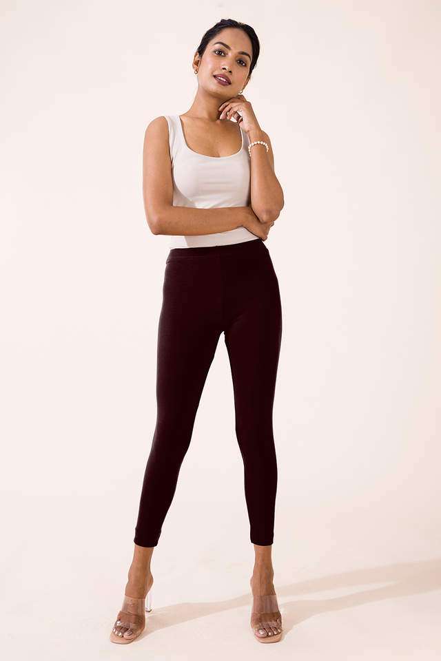 Solid-Cotton-Slim-Fit-Women-s-Leggings