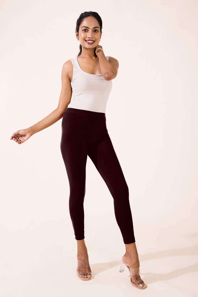 Solid-Cotton-Slim-Fit-Women-s-Leggings