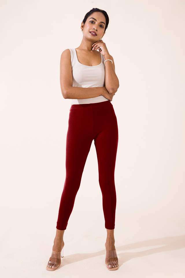 Solid-Cotton-Slim-Fit-Women-s-Leggings