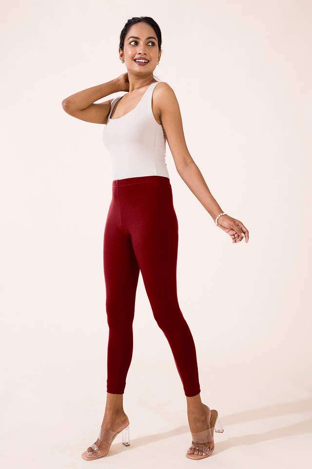 Solid-Cotton-Slim-Fit-Women-s-Leggings