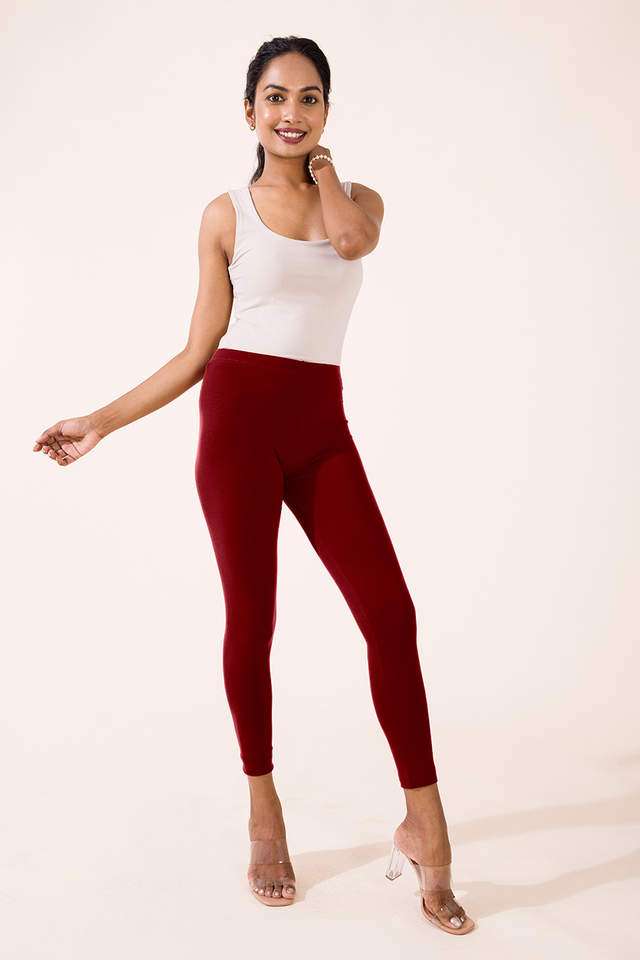 Solid-Cotton-Slim-Fit-Women-s-Leggings